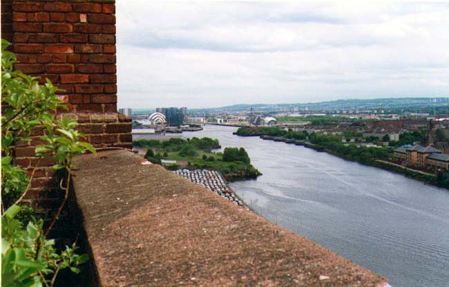 View from the Granary roof looking East up the Clyde
